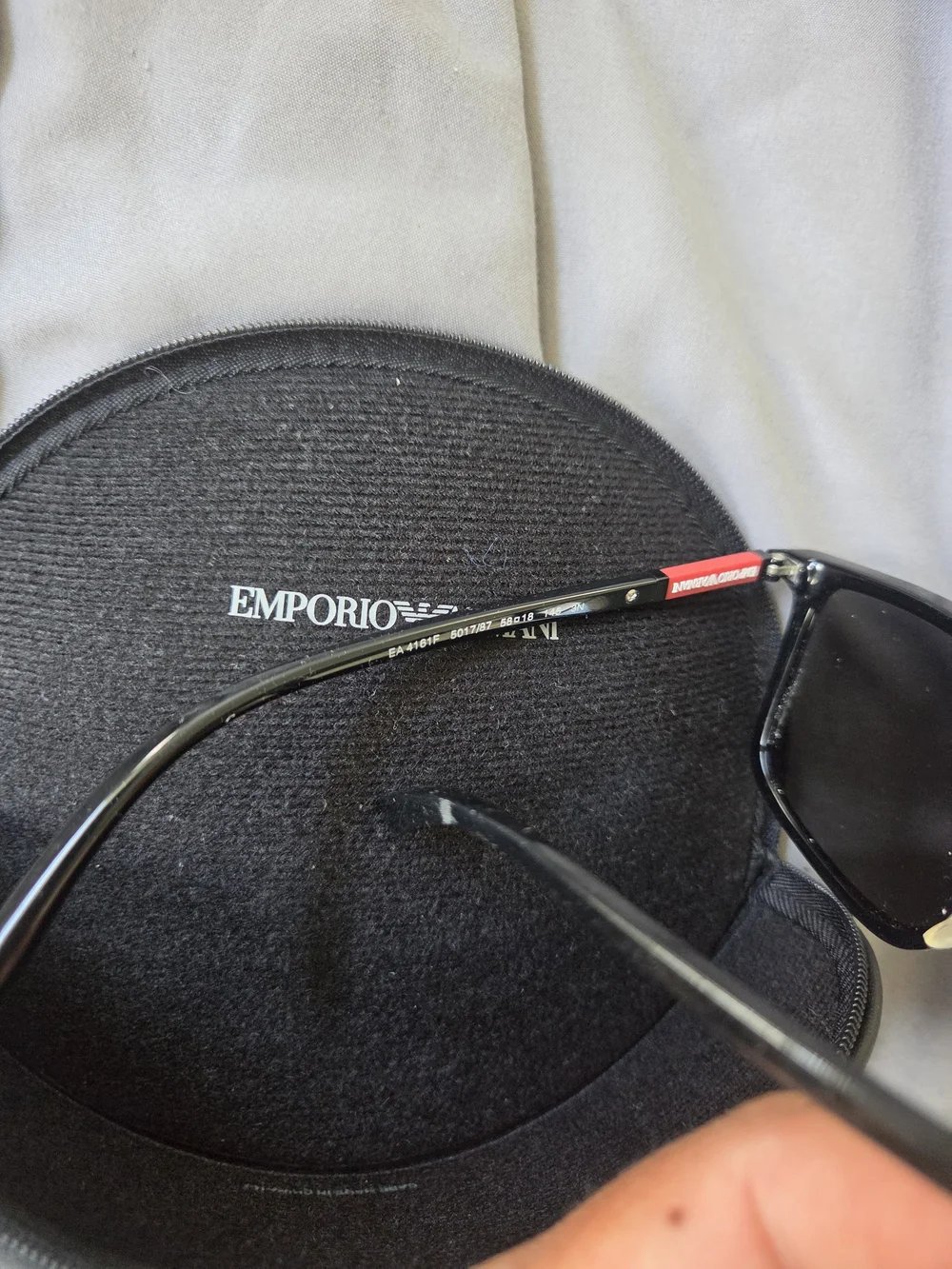 Emporio Armani Black Sunglasses EA 4161F 5017/87 | 58-18-145